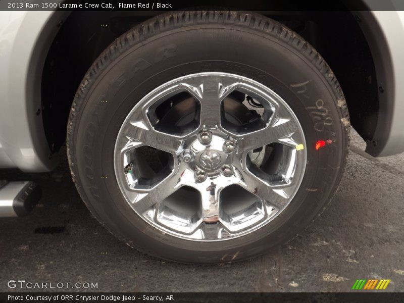 Flame Red / Black 2013 Ram 1500 Laramie Crew Cab