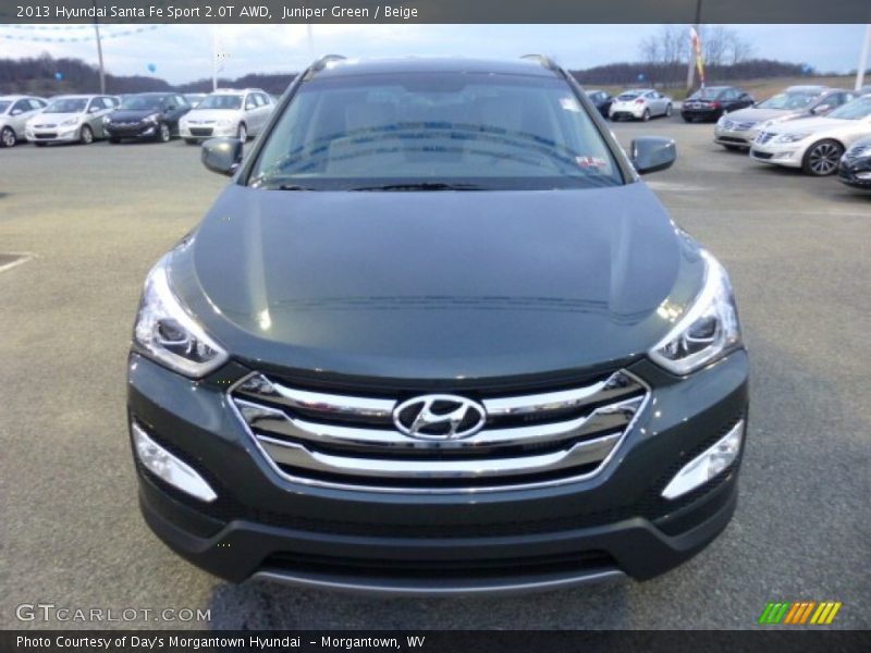 Juniper Green / Beige 2013 Hyundai Santa Fe Sport 2.0T AWD
