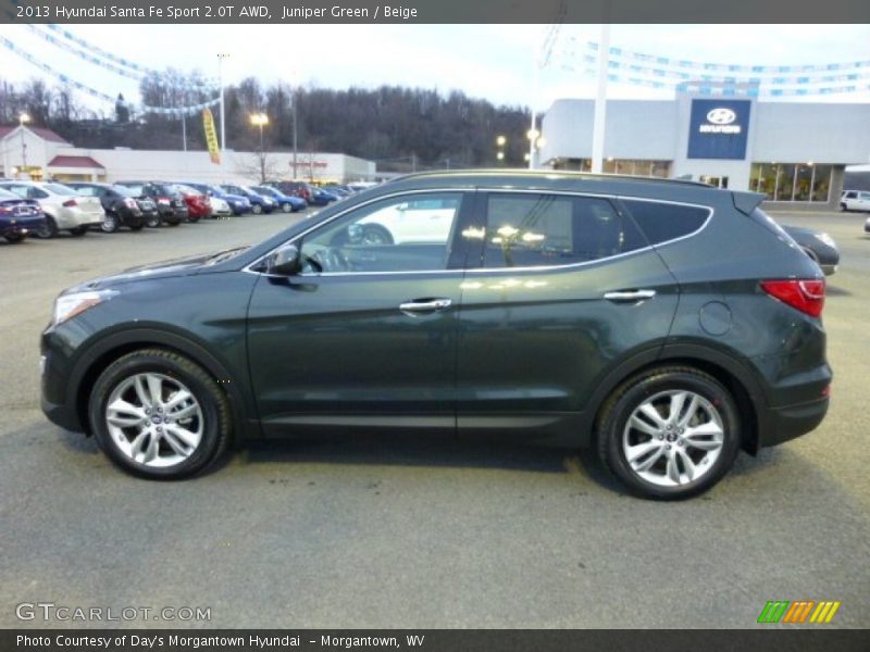 Juniper Green / Beige 2013 Hyundai Santa Fe Sport 2.0T AWD