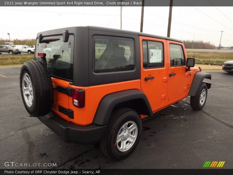  2013 Wrangler Unlimited Sport 4x4 Right Hand Drive Crush Orange