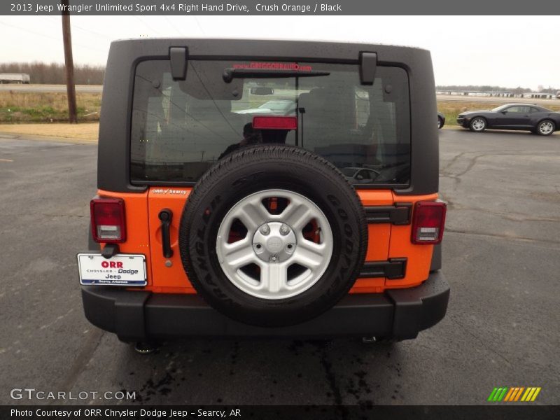 Crush Orange / Black 2013 Jeep Wrangler Unlimited Sport 4x4 Right Hand Drive