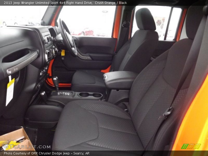 Front Seat of 2013 Wrangler Unlimited Sport 4x4 Right Hand Drive