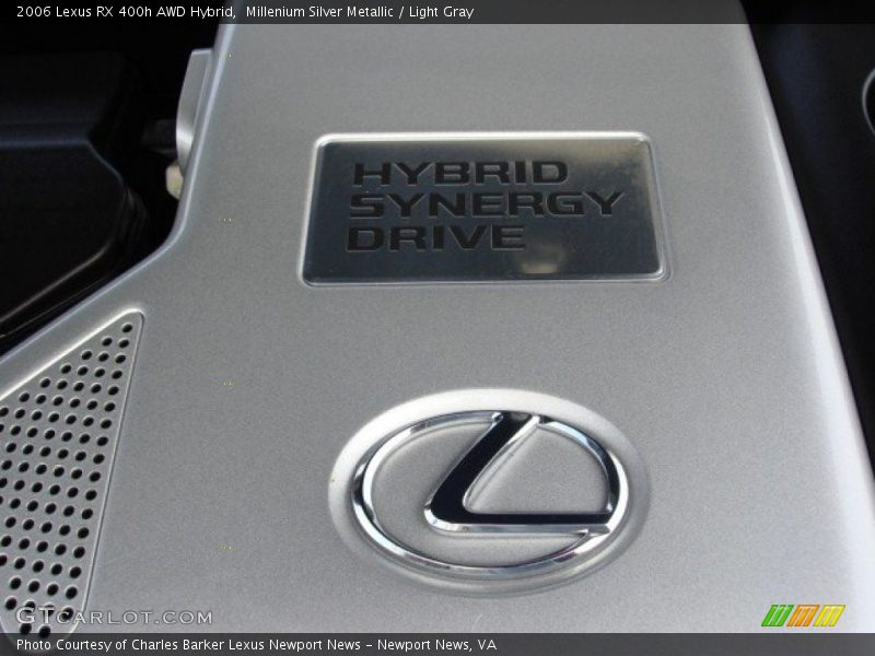  2006 RX 400h AWD Hybrid Engine - 3.3 Liter DOHC 24-Valve VVT V6 Gasoline/Electric Hybrid