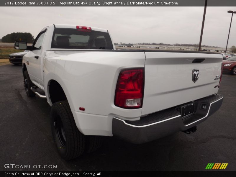 Bright White / Dark Slate/Medium Graystone 2012 Dodge Ram 3500 HD ST Regular Cab 4x4 Dually
