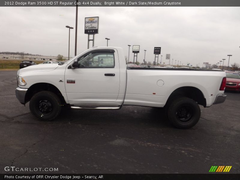 Bright White / Dark Slate/Medium Graystone 2012 Dodge Ram 3500 HD ST Regular Cab 4x4 Dually
