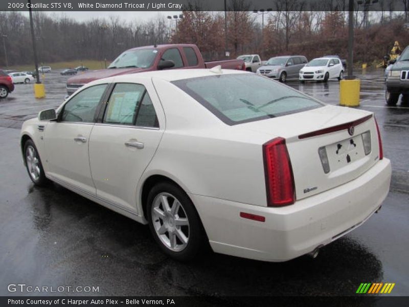 White Diamond Tricoat / Light Gray 2009 Cadillac STS V8