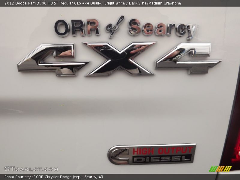 Bright White / Dark Slate/Medium Graystone 2012 Dodge Ram 3500 HD ST Regular Cab 4x4 Dually