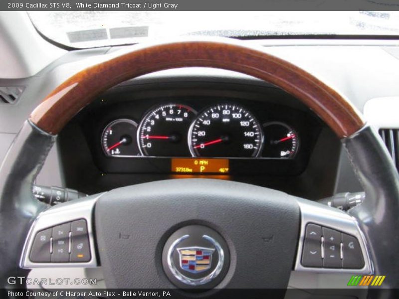 White Diamond Tricoat / Light Gray 2009 Cadillac STS V8