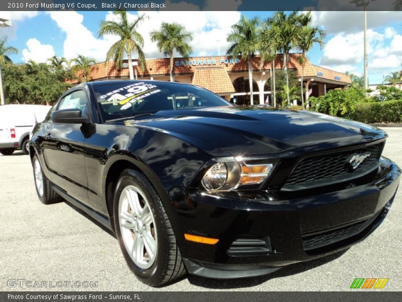 Black / Charcoal Black 2010 Ford Mustang V6 Coupe