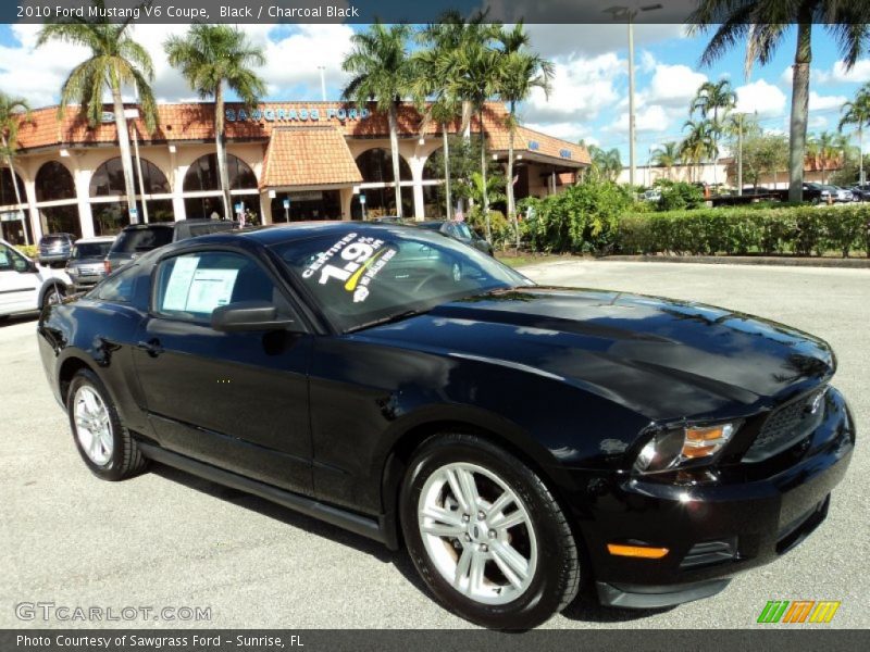Black / Charcoal Black 2010 Ford Mustang V6 Coupe