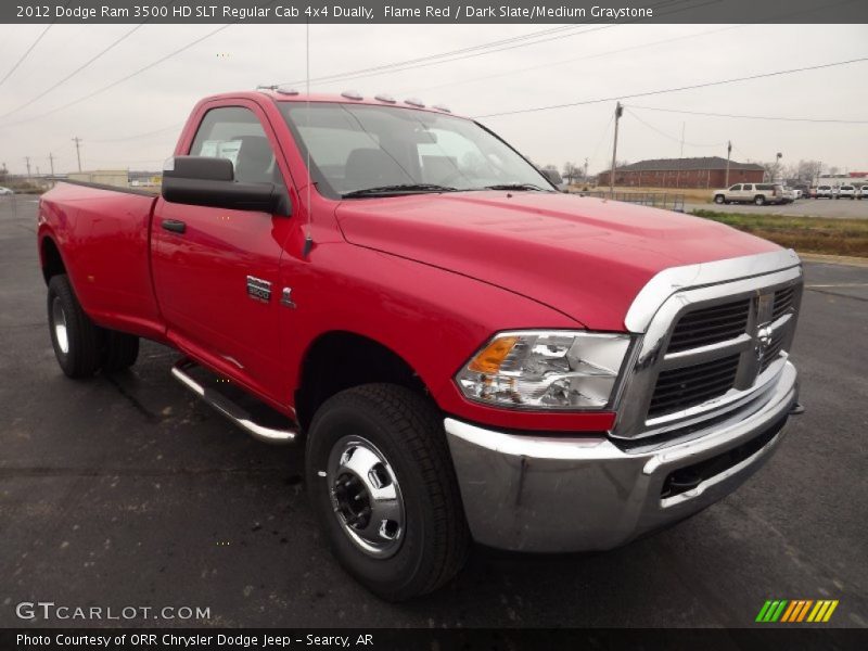 Flame Red / Dark Slate/Medium Graystone 2012 Dodge Ram 3500 HD SLT Regular Cab 4x4 Dually