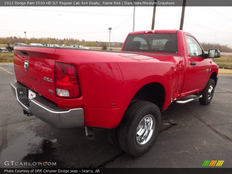 Flame Red / Dark Slate/Medium Graystone 2012 Dodge Ram 3500 HD SLT Regular Cab 4x4 Dually