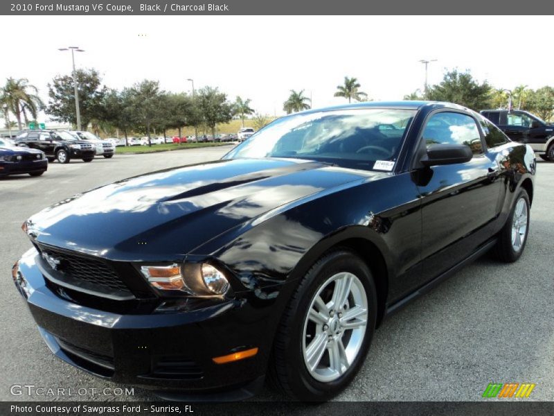 Black / Charcoal Black 2010 Ford Mustang V6 Coupe