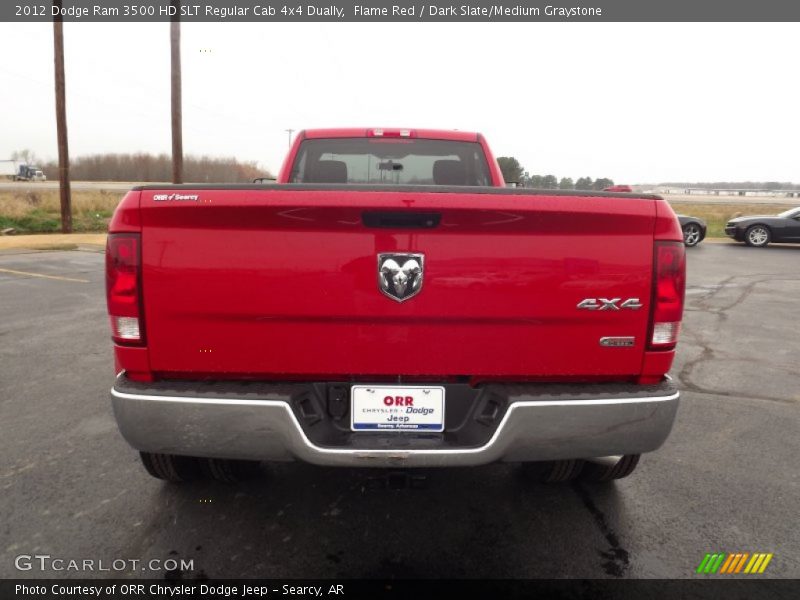 Flame Red / Dark Slate/Medium Graystone 2012 Dodge Ram 3500 HD SLT Regular Cab 4x4 Dually