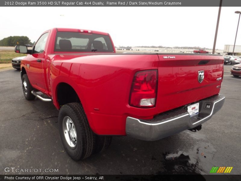 Flame Red / Dark Slate/Medium Graystone 2012 Dodge Ram 3500 HD SLT Regular Cab 4x4 Dually