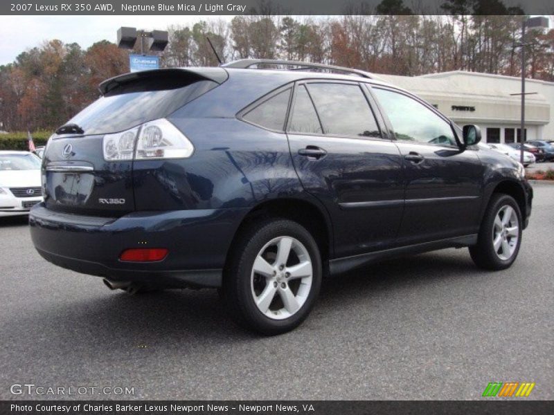 Neptune Blue Mica / Light Gray 2007 Lexus RX 350 AWD