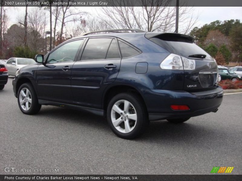 Neptune Blue Mica / Light Gray 2007 Lexus RX 350 AWD