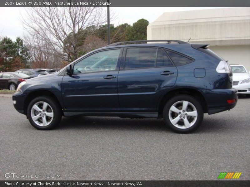 Neptune Blue Mica / Light Gray 2007 Lexus RX 350 AWD