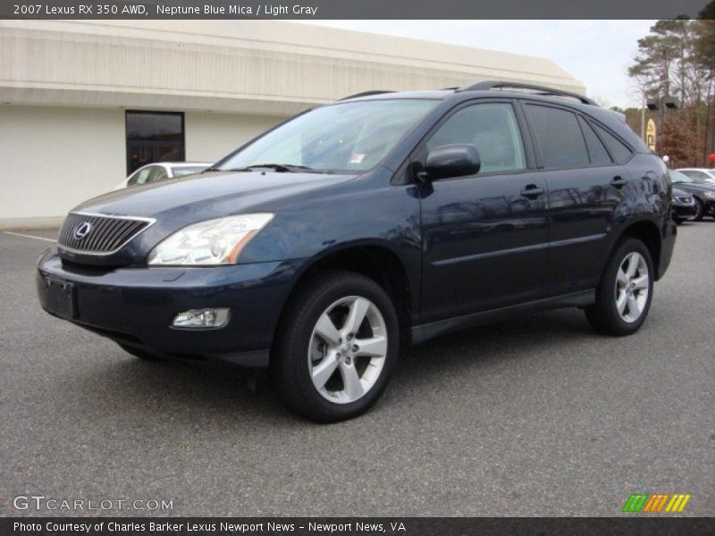 Neptune Blue Mica / Light Gray 2007 Lexus RX 350 AWD