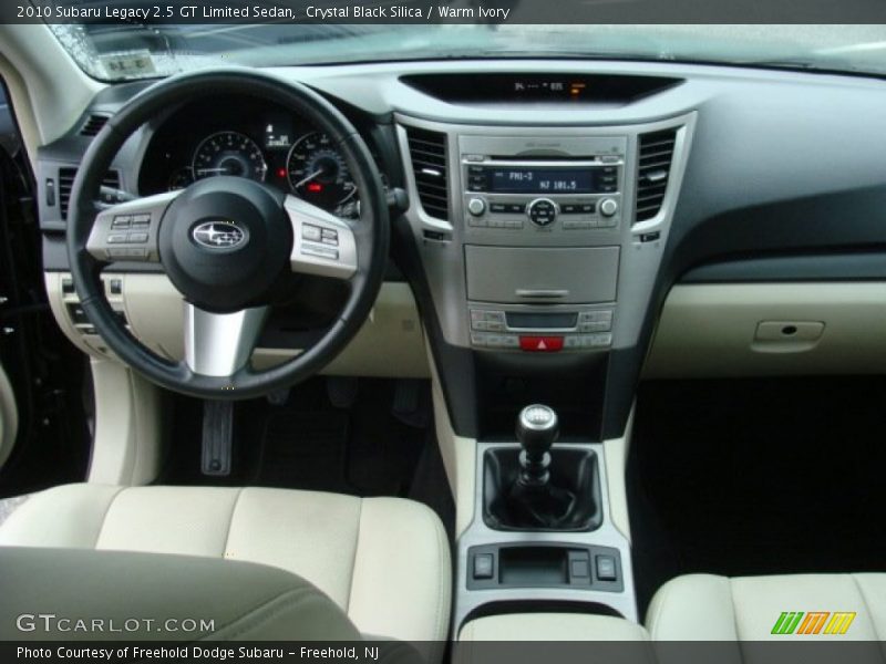 Dashboard of 2010 Legacy 2.5 GT Limited Sedan