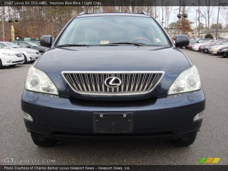 Neptune Blue Mica / Light Gray 2007 Lexus RX 350 AWD