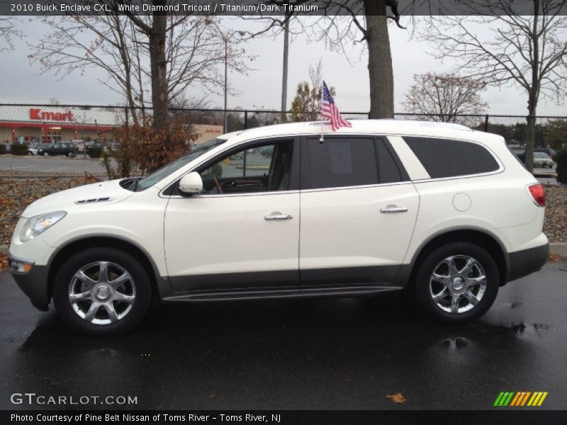 White Diamond Tricoat / Titanium/Dark Titanium 2010 Buick Enclave CXL