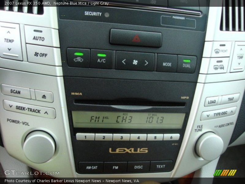 Controls of 2007 RX 350 AWD