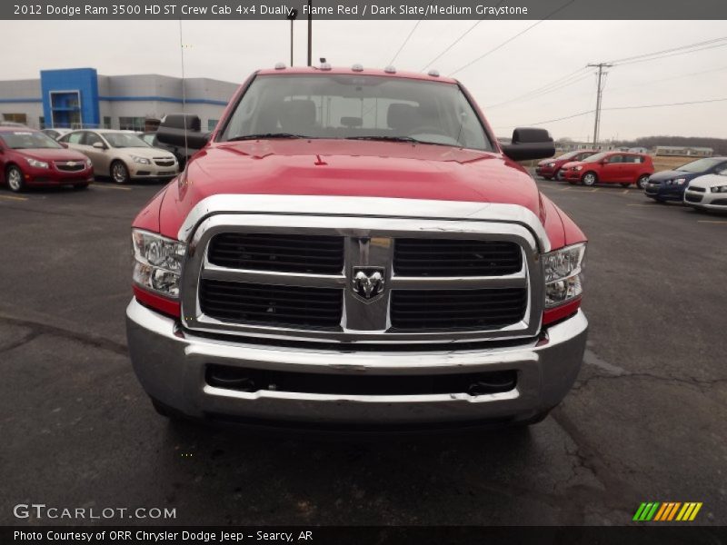 Flame Red / Dark Slate/Medium Graystone 2012 Dodge Ram 3500 HD ST Crew Cab 4x4 Dually