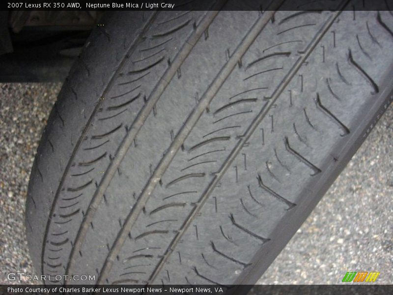 Neptune Blue Mica / Light Gray 2007 Lexus RX 350 AWD