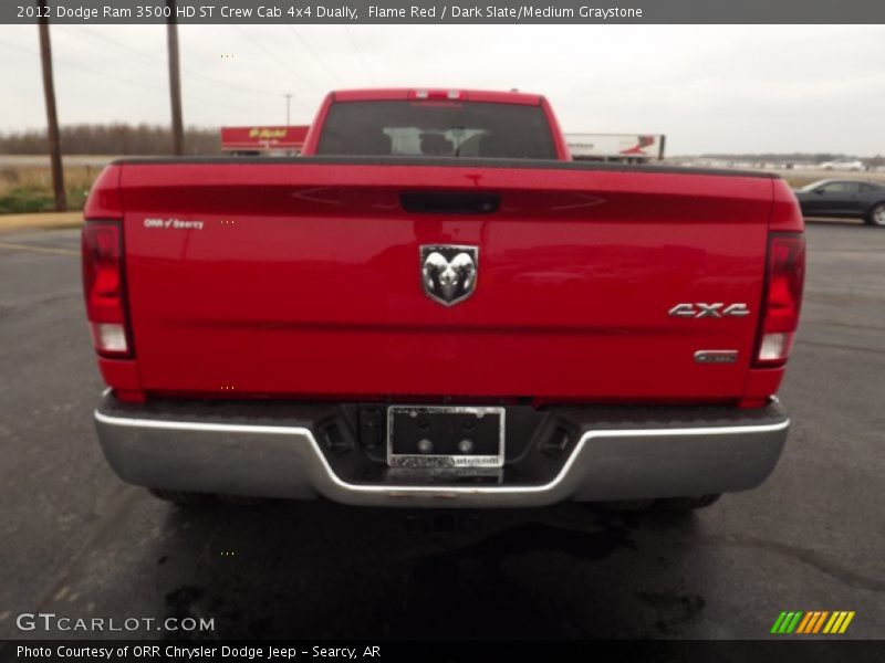 Flame Red / Dark Slate/Medium Graystone 2012 Dodge Ram 3500 HD ST Crew Cab 4x4 Dually
