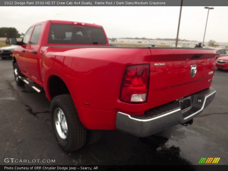 Flame Red / Dark Slate/Medium Graystone 2012 Dodge Ram 3500 HD ST Crew Cab 4x4 Dually