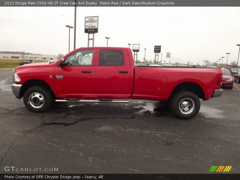 Flame Red / Dark Slate/Medium Graystone 2012 Dodge Ram 3500 HD ST Crew Cab 4x4 Dually