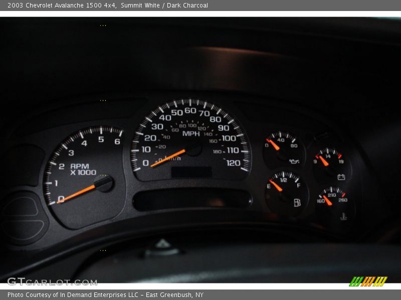 Summit White / Dark Charcoal 2003 Chevrolet Avalanche 1500 4x4