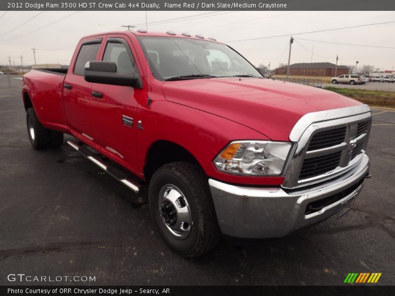 Flame Red / Dark Slate/Medium Graystone 2012 Dodge Ram 3500 HD ST Crew Cab 4x4 Dually