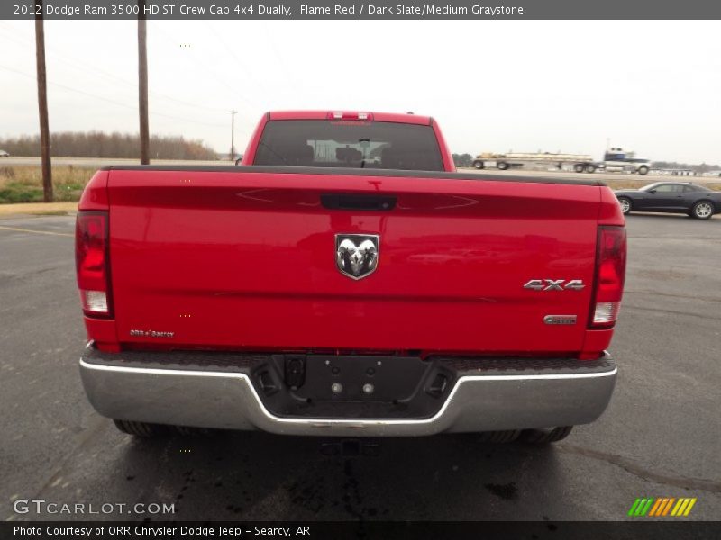 Flame Red / Dark Slate/Medium Graystone 2012 Dodge Ram 3500 HD ST Crew Cab 4x4 Dually