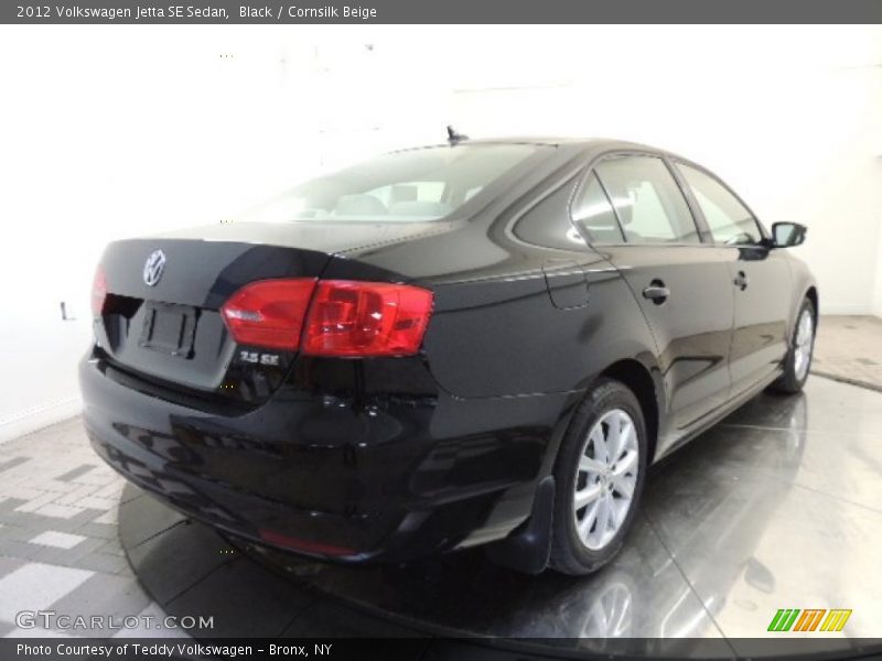 Black / Cornsilk Beige 2012 Volkswagen Jetta SE Sedan