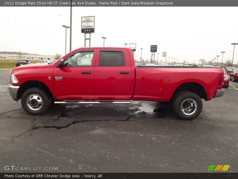 Flame Red / Dark Slate/Medium Graystone 2012 Dodge Ram 3500 HD ST Crew Cab 4x4 Dually