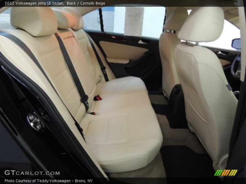 Black / Cornsilk Beige 2012 Volkswagen Jetta SE Sedan