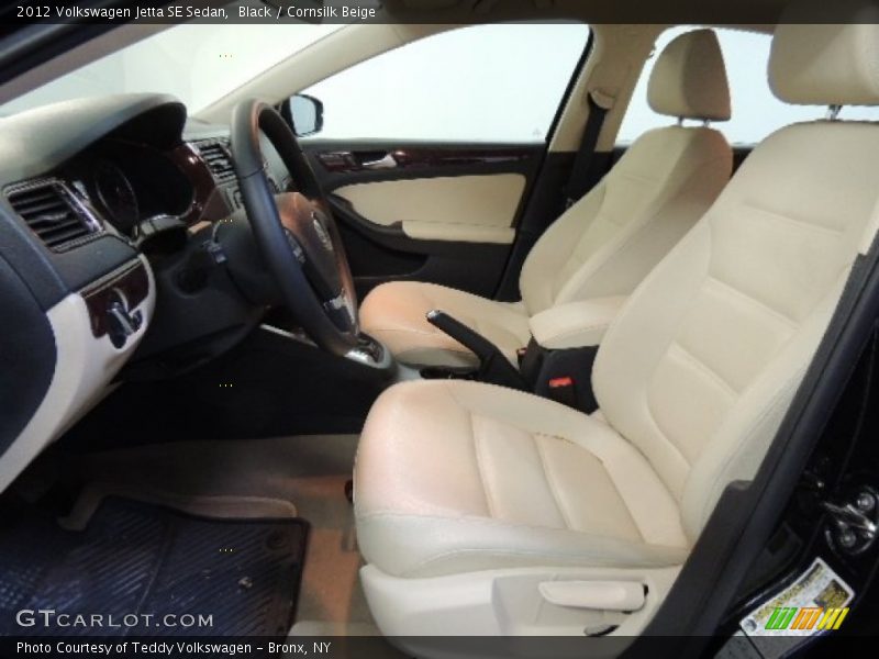 Black / Cornsilk Beige 2012 Volkswagen Jetta SE Sedan