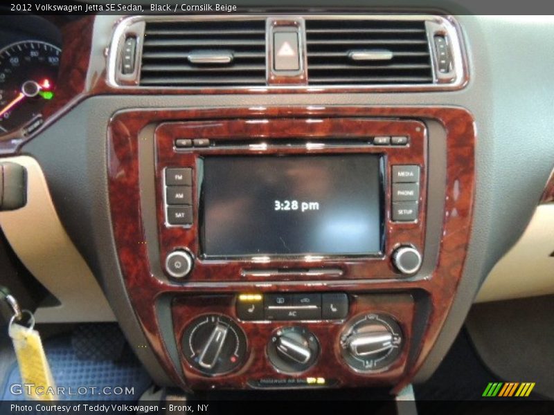 Black / Cornsilk Beige 2012 Volkswagen Jetta SE Sedan