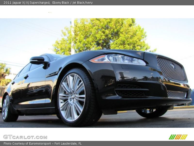 Ebony Black / Jet Black/Ivory 2011 Jaguar XJ XJ Supercharged