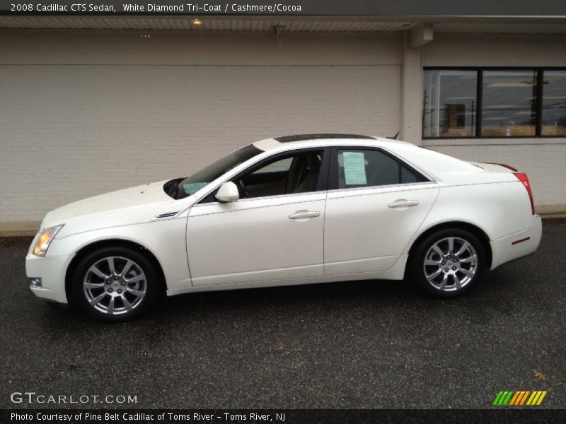 White Diamond Tri-Coat / Cashmere/Cocoa 2008 Cadillac CTS Sedan