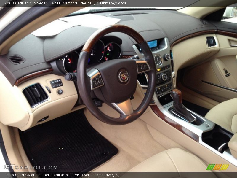 White Diamond Tri-Coat / Cashmere/Cocoa 2008 Cadillac CTS Sedan
