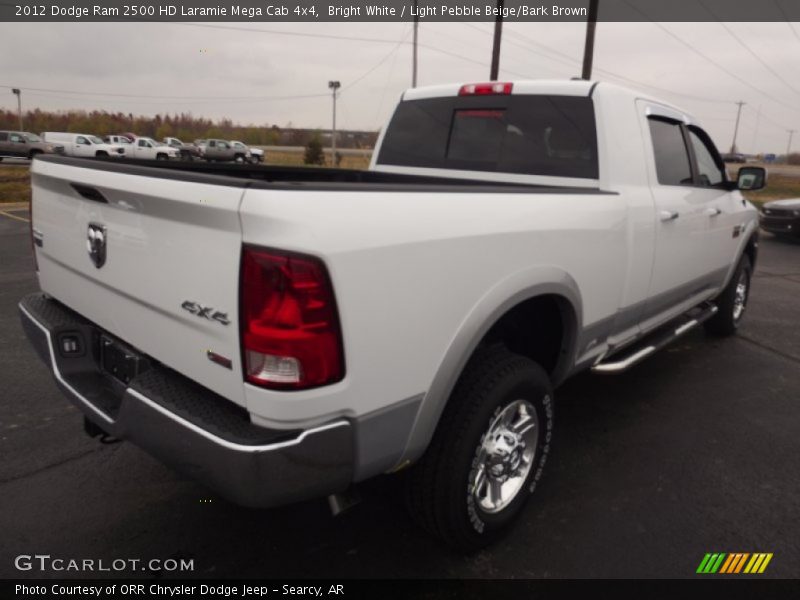 Bright White / Light Pebble Beige/Bark Brown 2012 Dodge Ram 2500 HD Laramie Mega Cab 4x4
