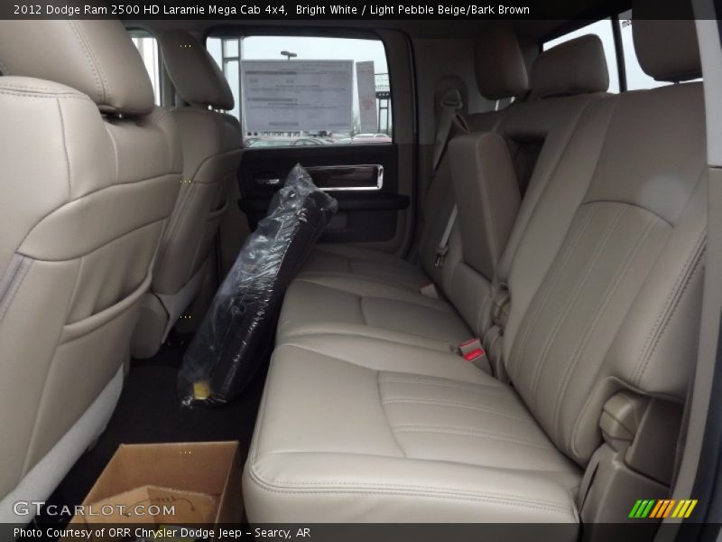 Bright White / Light Pebble Beige/Bark Brown 2012 Dodge Ram 2500 HD Laramie Mega Cab 4x4