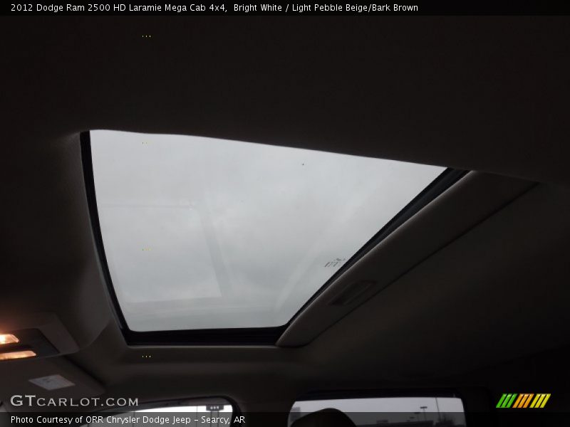 Bright White / Light Pebble Beige/Bark Brown 2012 Dodge Ram 2500 HD Laramie Mega Cab 4x4