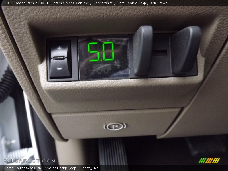 Bright White / Light Pebble Beige/Bark Brown 2012 Dodge Ram 2500 HD Laramie Mega Cab 4x4