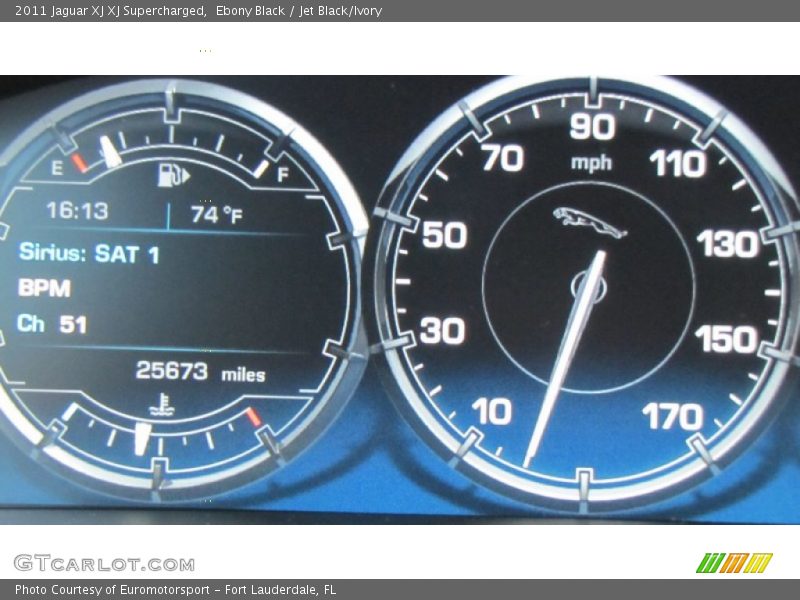 Ebony Black / Jet Black/Ivory 2011 Jaguar XJ XJ Supercharged