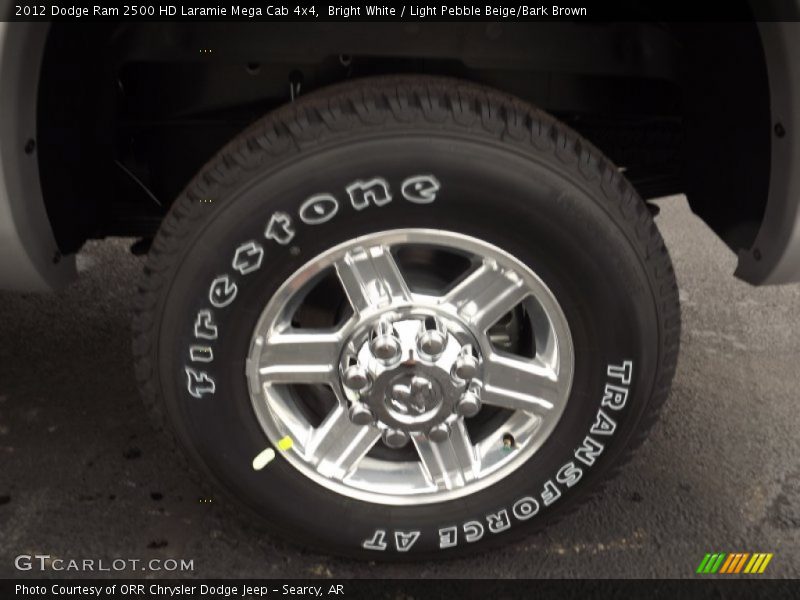 Bright White / Light Pebble Beige/Bark Brown 2012 Dodge Ram 2500 HD Laramie Mega Cab 4x4