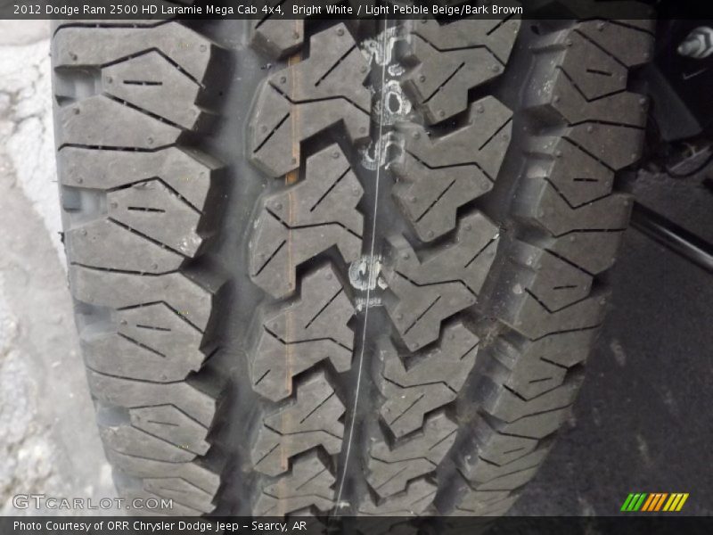 Bright White / Light Pebble Beige/Bark Brown 2012 Dodge Ram 2500 HD Laramie Mega Cab 4x4